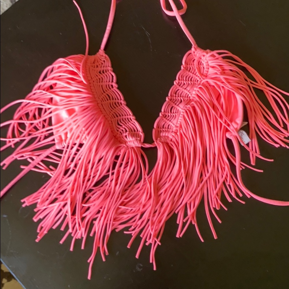 Luli Fama fringe bikini top